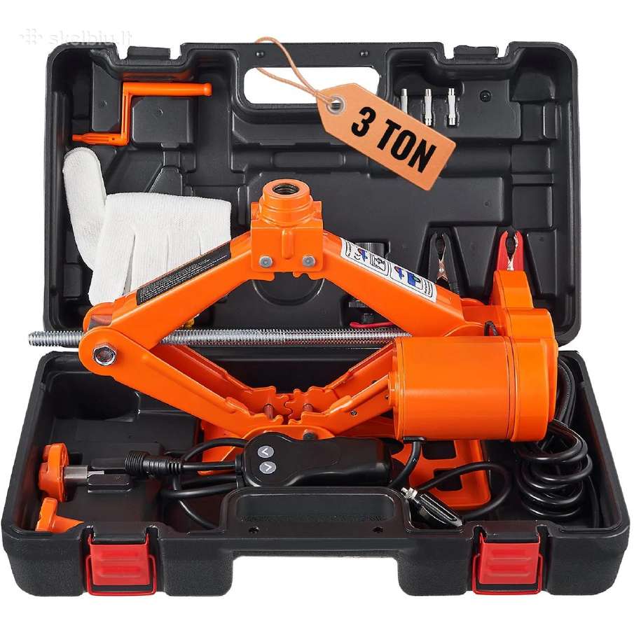 Elektrinis trapecinis 12v domkratas / keltuvas 3t
