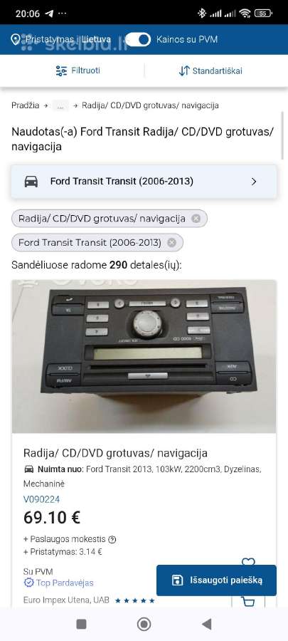 Ford magnetola su CD grotuvu tinka ir kitiems ford - nuotraukos Nr. 8