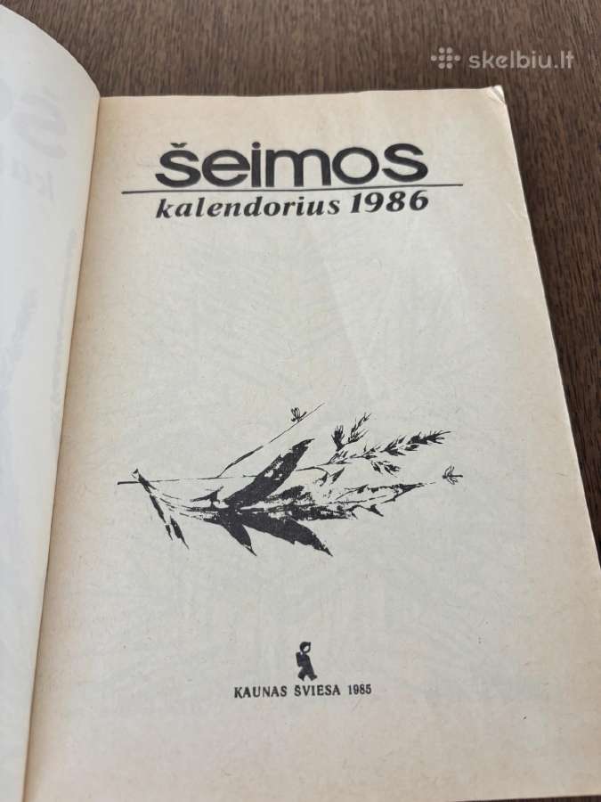 Parduodami 1986 ir 1992 m. Šeimos kalendoriai - nuotraukos Nr. 5