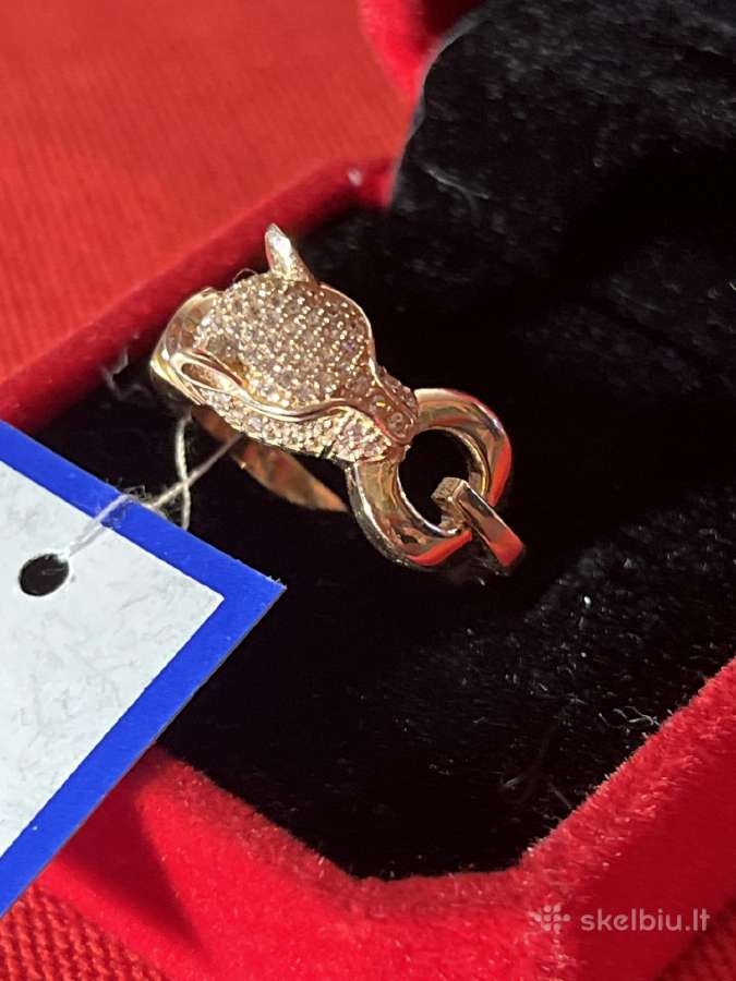 Prabangus išskirtinis auksinis Cartier Gepard žied - nuotraukos Nr. 2