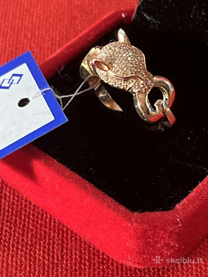 Prabangus išskirtinis auksinis Cartier Gepard žied - nuotraukos Nr. 3
