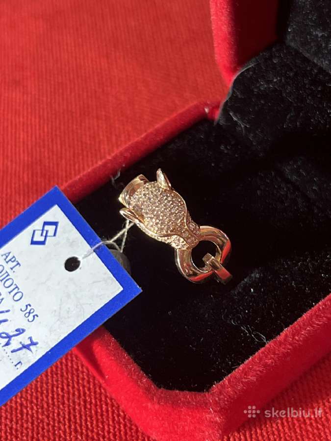 Prabangus išskirtinis auksinis Cartier Gepard žied