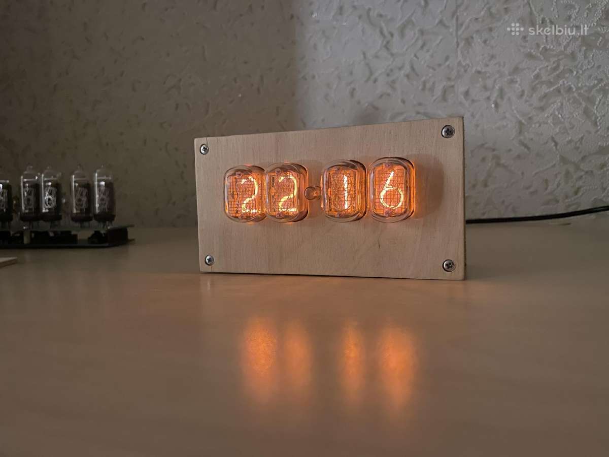 Nixie laikrodis su indikatorinėmis In-12 lempomis