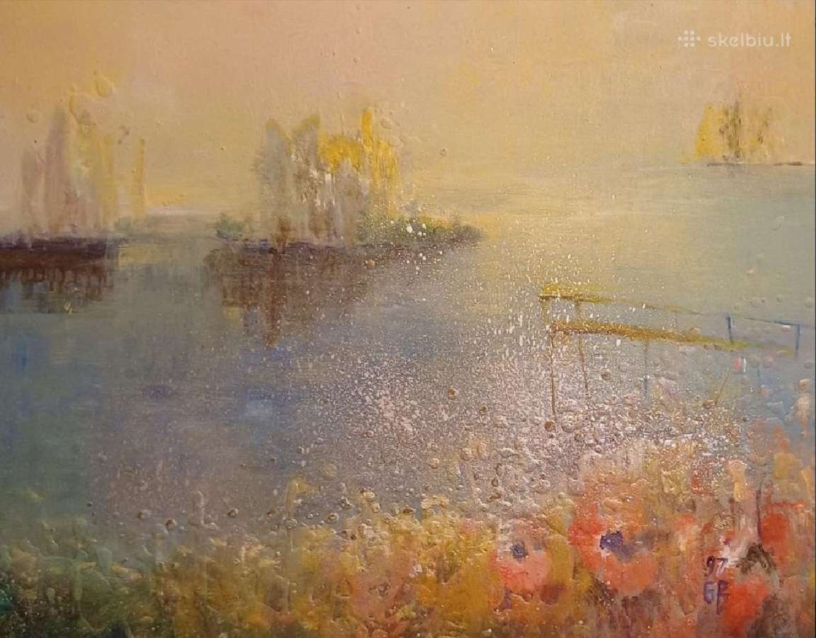 Paveikslas "Mėnesiena", dail. Genutė Burbaitė - nuotraukos Nr. 2