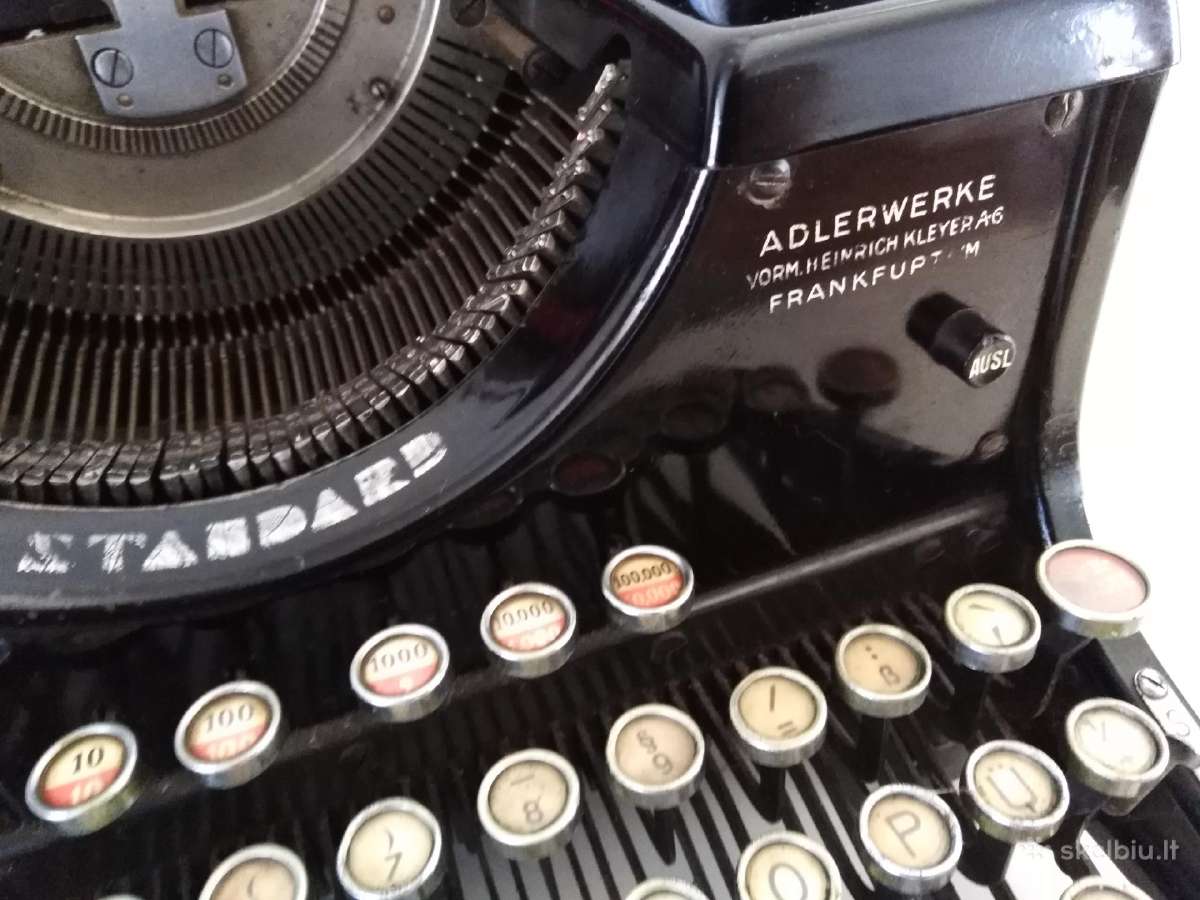 Antikvarine Adler spausdinimo masinele 1932 - nuotraukos Nr. 10