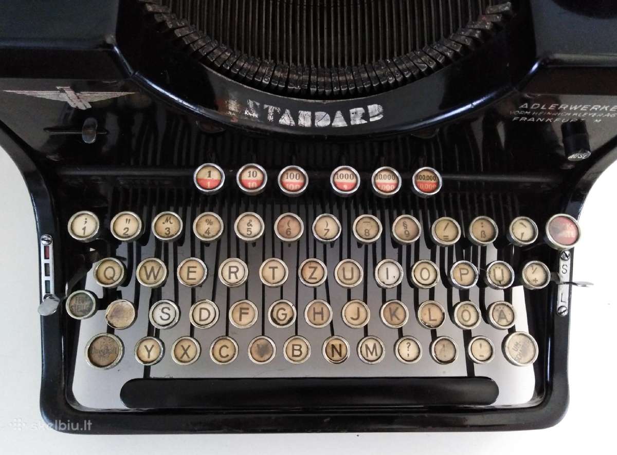 Antikvarine Adler spausdinimo masinele 1932 - nuotraukos Nr. 12