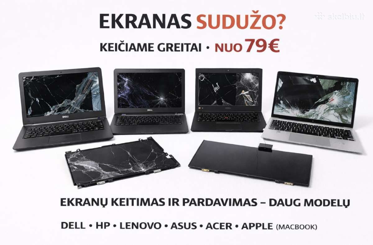 Nešiojamo Kompiuterio Ekranas Sudužo?