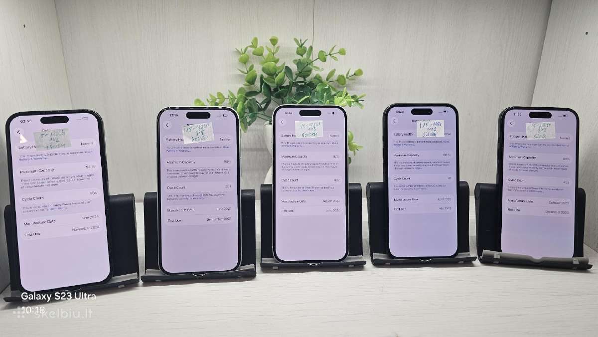 Ekspoziciniai iPhone 15 128gb - 256gb + garantija! - nuotraukos Nr. 2