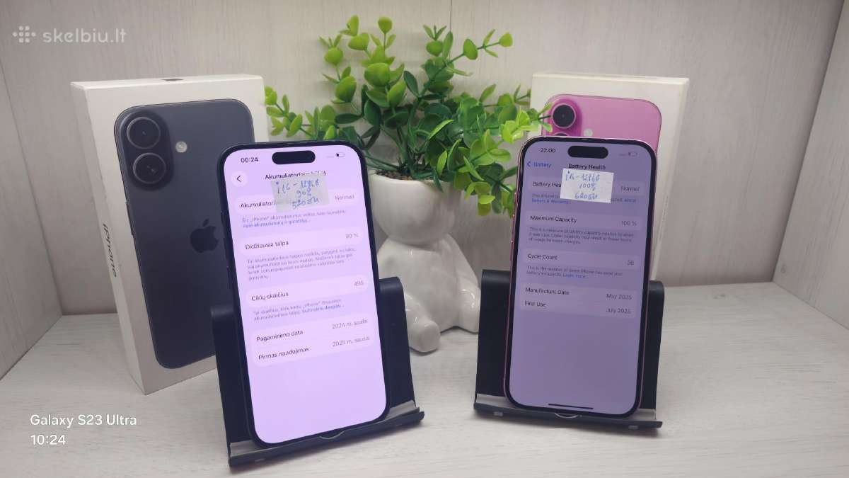 Ekspoziciniai iPhone 16 -128gb su garantija! - nuotraukos Nr. 4