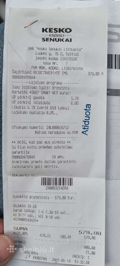 Šaldytuvas Samsung Rb38c7b4eb1