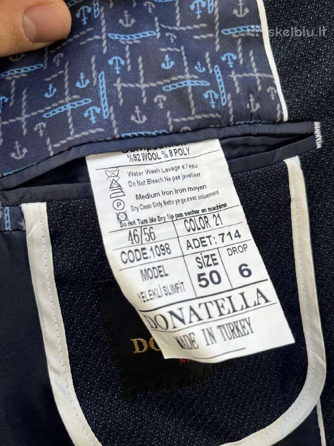 Vyriškas pilnas kostiumo komplektas su marškiniais - nuotraukos Nr. 6