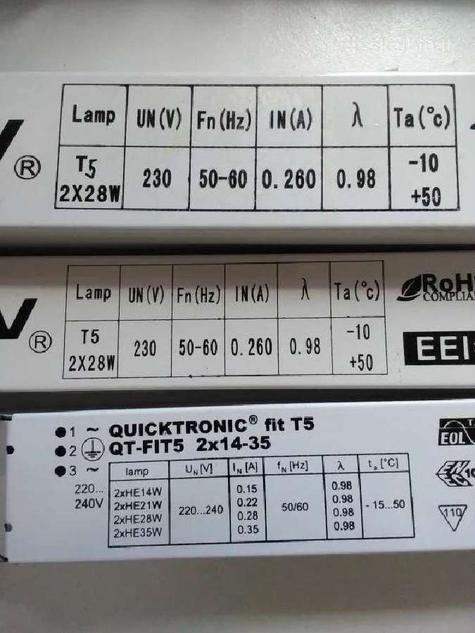 Parduodami Elektroniniai Balastai T5 2x28w - nuotraukos Nr. 4