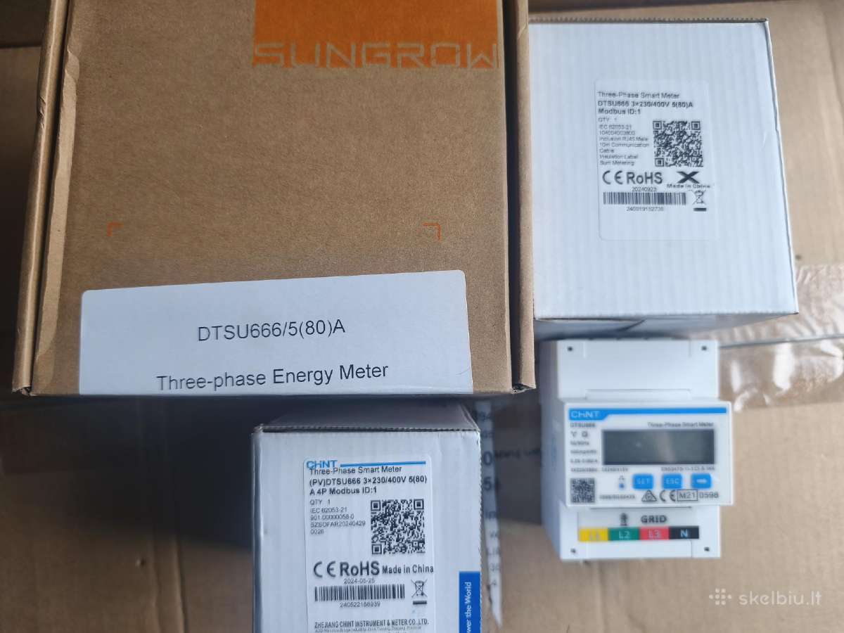 Sungrow, Solis, Solax, Sofar meteriai Chint, Acrel