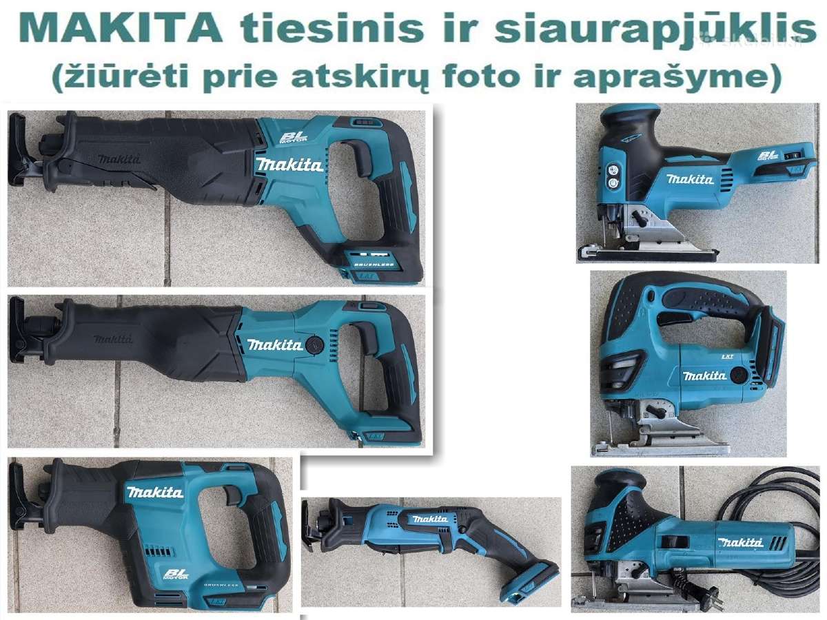 Makita tiesinis pjūklas ir siaurapjūklis