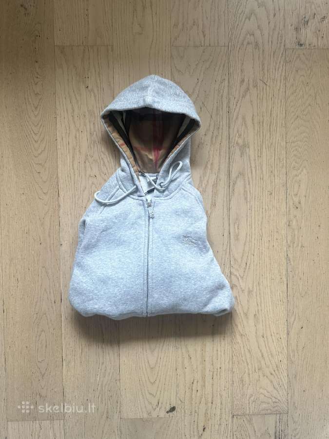 Pilkas Burberry džemperis su užtrauktuku vyrams - nuotraukos Nr. 2