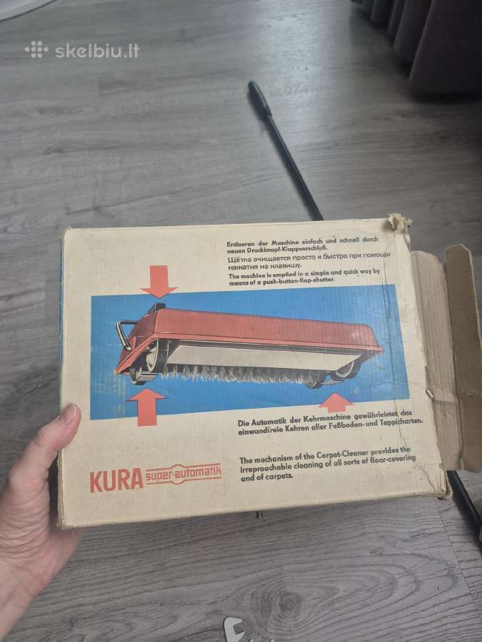 Vintažinis mechaninis grindų/kilimų šlaviklis Kura - nuotraukos Nr. 17