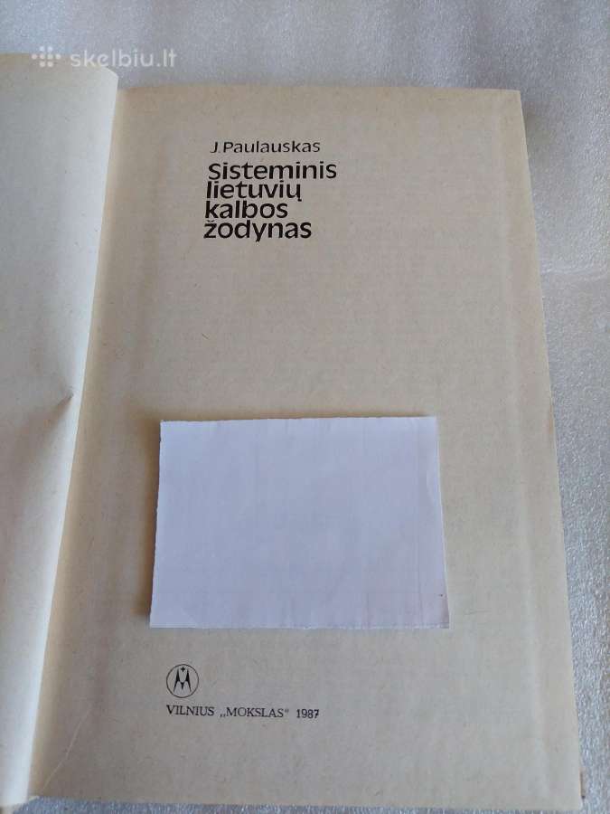Sisteminis lietuvių kalbos žodynas - nuotraukos Nr. 2