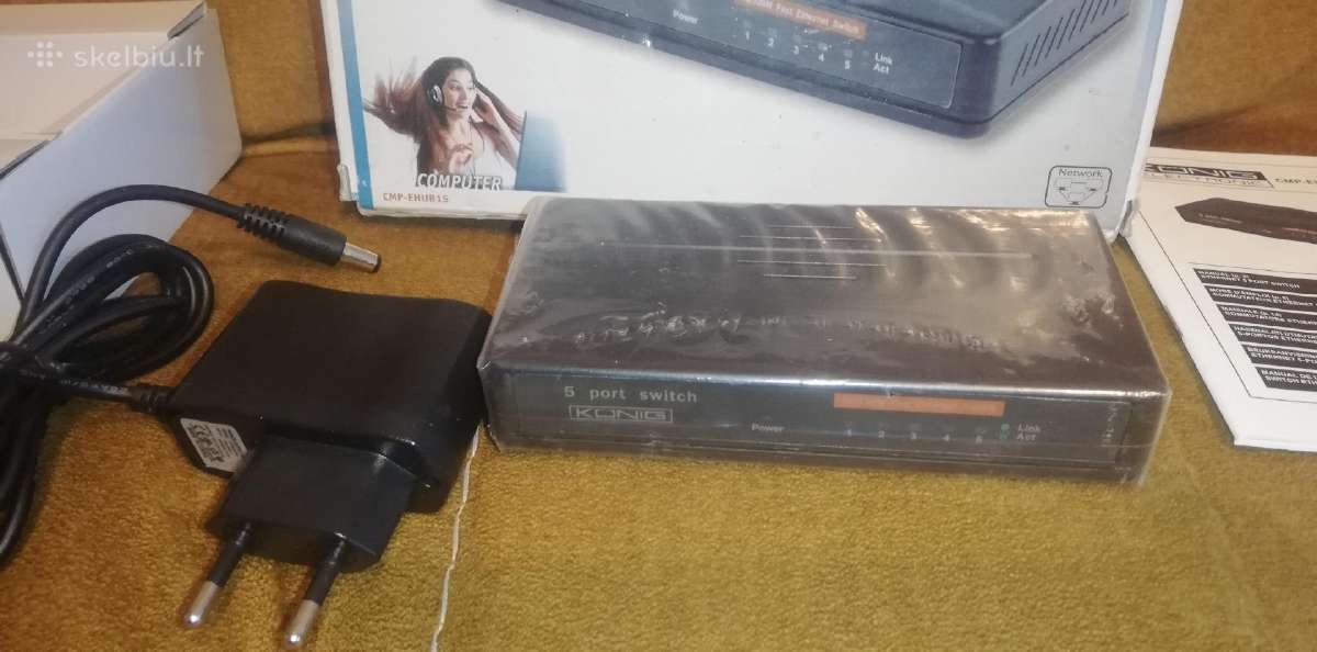 Naujas König 5 priev. 10/100 Mbps komutatorius