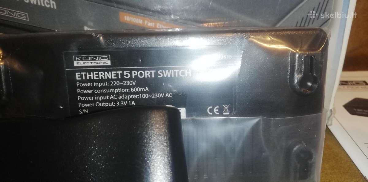 Naujas König 5 priev. 10/100 Mbps komutatorius - nuotraukos Nr. 3
