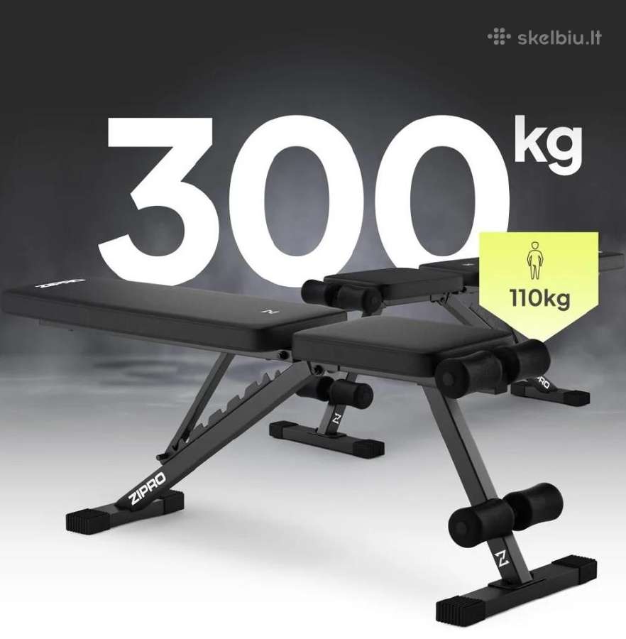 Universalus suoliukas ir hanteliai 2x15kg