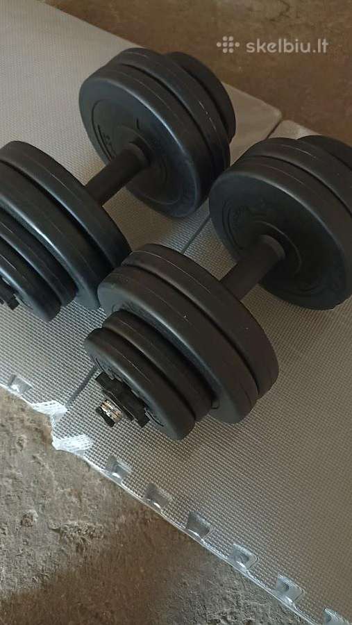 Universalus suoliukas ir hanteliai 2x15kg - nuotraukos Nr. 3
