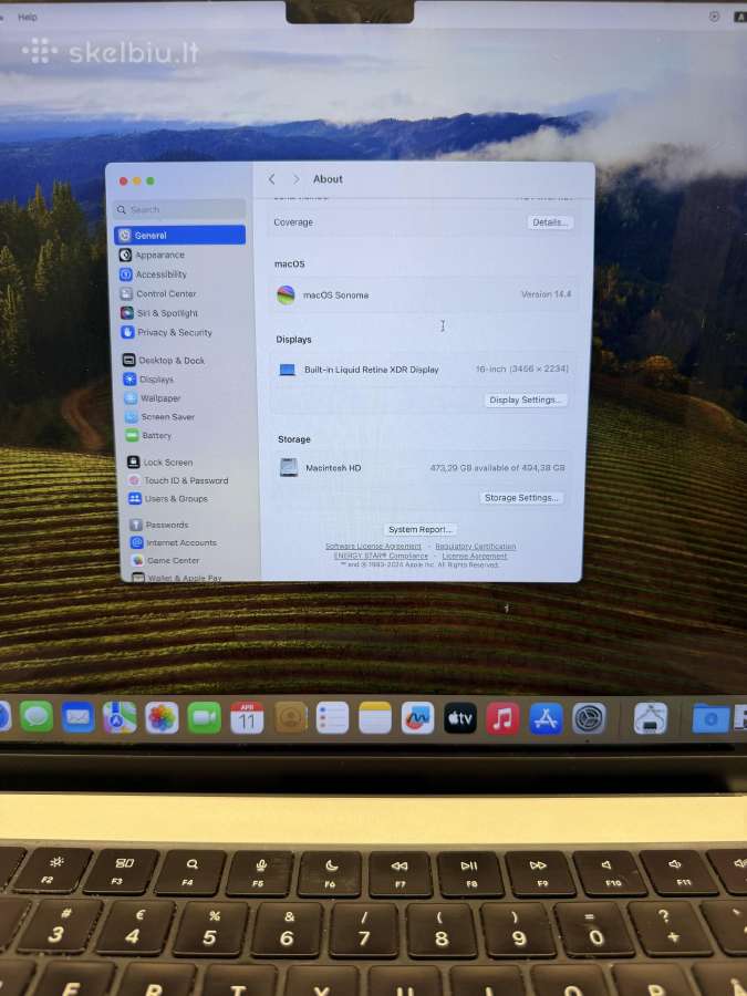 MacBook Pro 16 M3 Pro 18/512 - nuotraukos Nr. 3