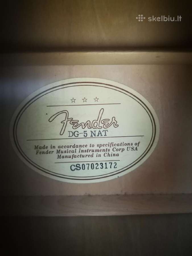 Klasikinė gytara "Fender" - nuotraukos Nr. 4
