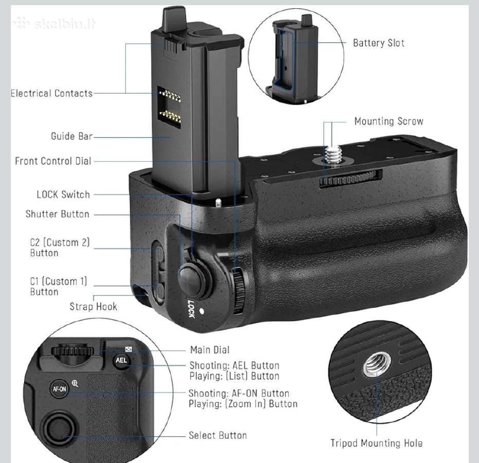 Neewer Vg-c4em a7r V, a7r Iv, a9 II, a7 Iv, a7s II