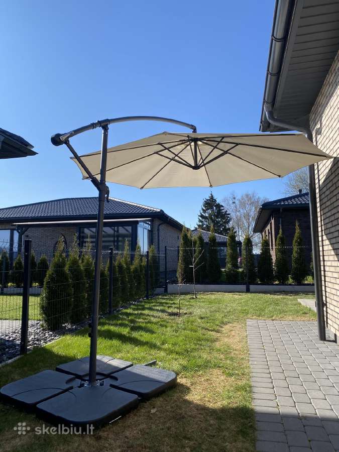 Domoletti lauko skėtis smėlio beige spalvos