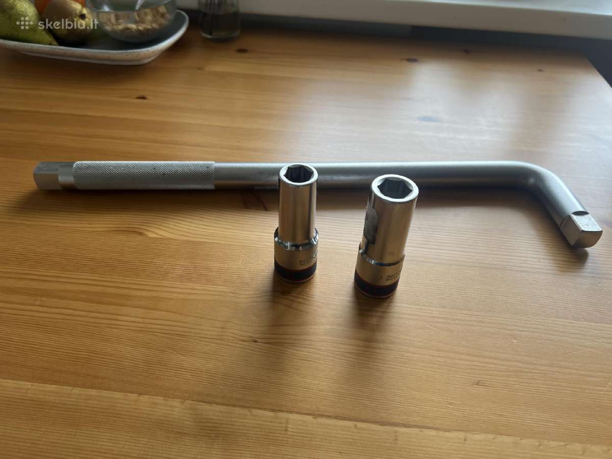 L formos raktas su 19mm ir 17mm galvutėm 3/4" - nuotraukos Nr. 2