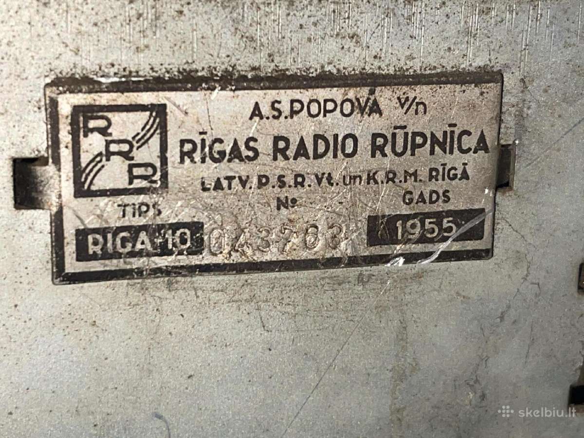 Lempine radija Riga 10 (1952) - nuotraukos Nr. 11