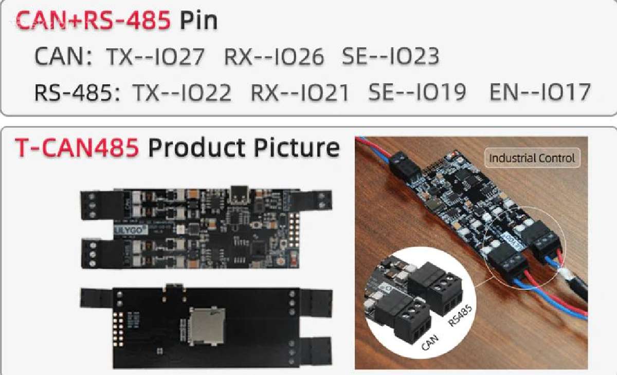 Lilygo T-can485 Esp32 Rs485 Can plokštė - nuotraukos Nr. 2