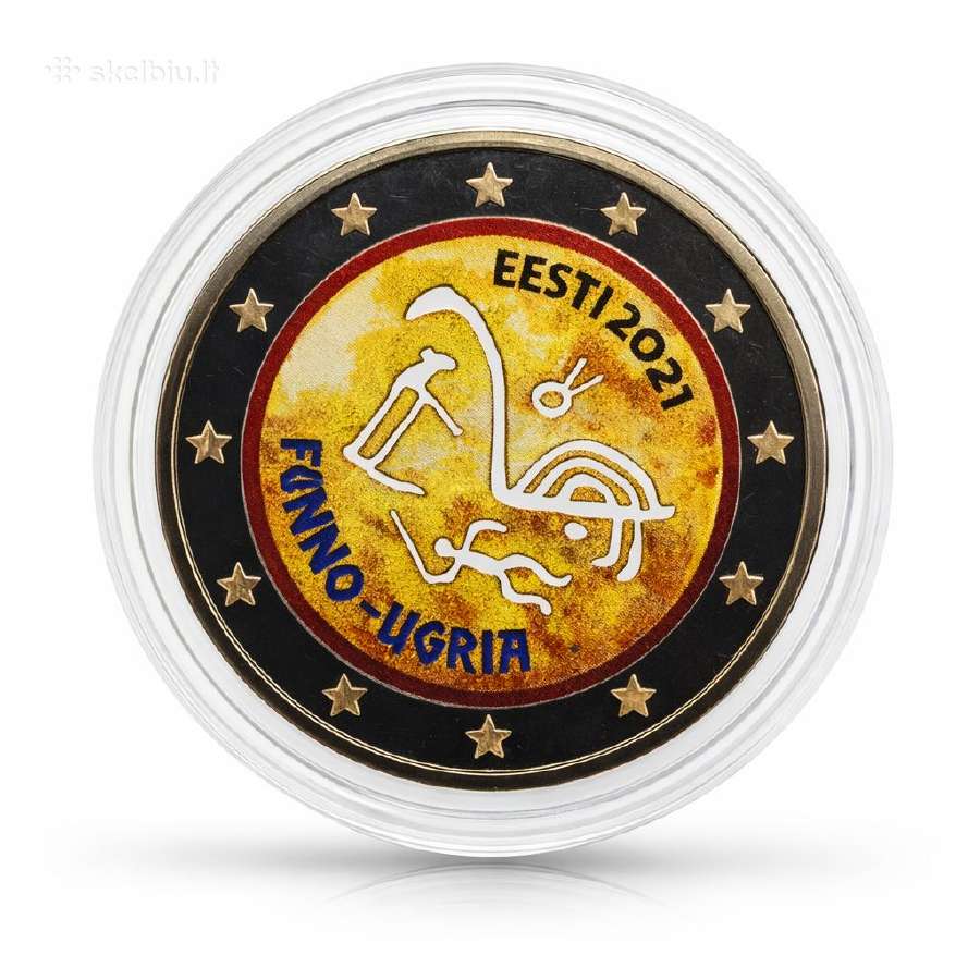 Dengtos emale proginės dviejų eurų monetų - nuotraukos Nr. 4