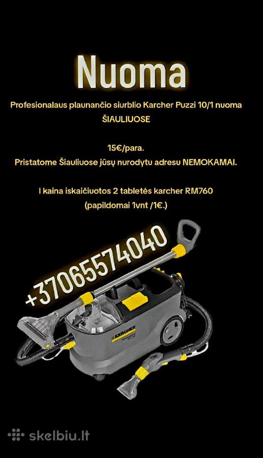 Plaunančio siurblio nuoma Šiauliuose
