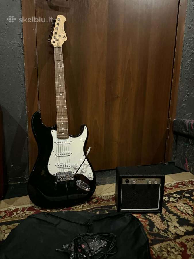 Elektrinė gitara, kolonėlė pilnas komplektas