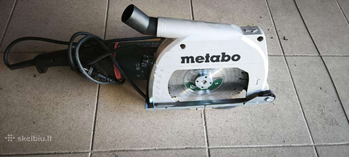 Metabo betono pjaustyklė ir glaisto šlifuoklis