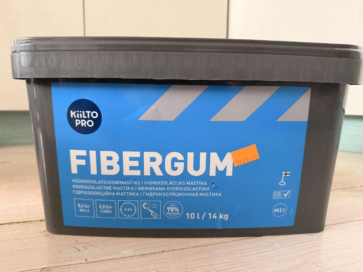 Kiilto Fibergum 10ltr/14 kg ir gruntas