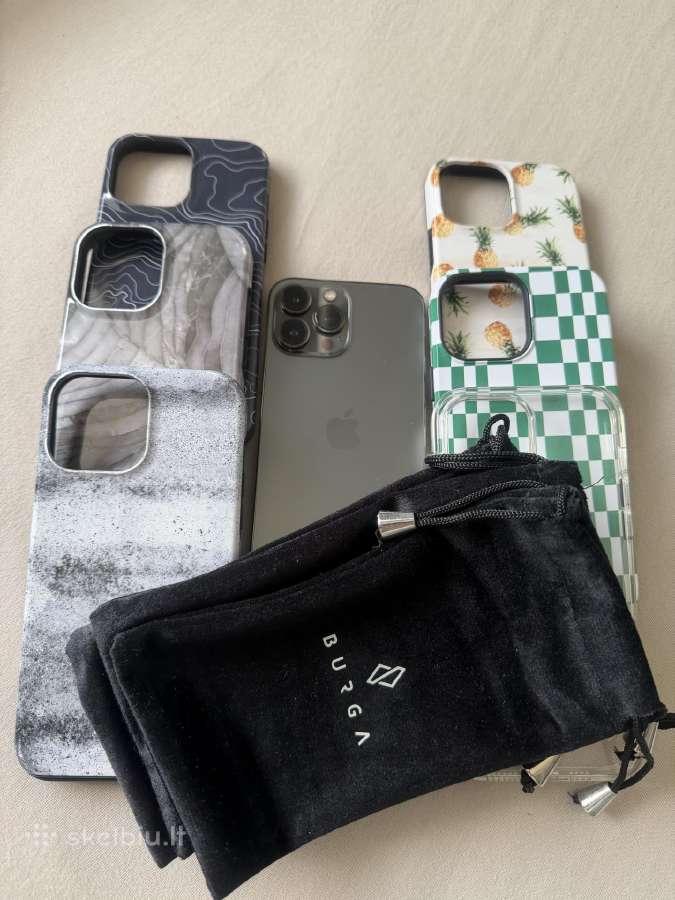iPhone 13 Pro Max 128gb Graphite + 6 dėklai