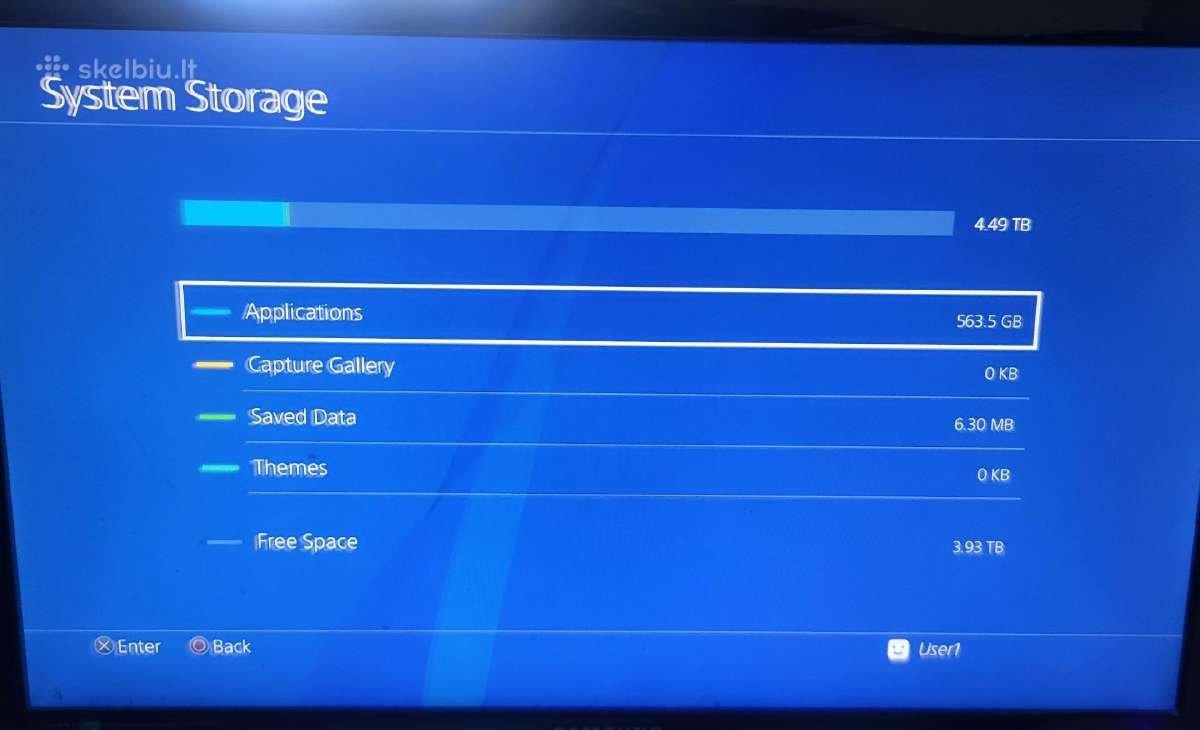 Ps4 "extra" phat 5tb Vue 11.00 - nuotraukos Nr. 3