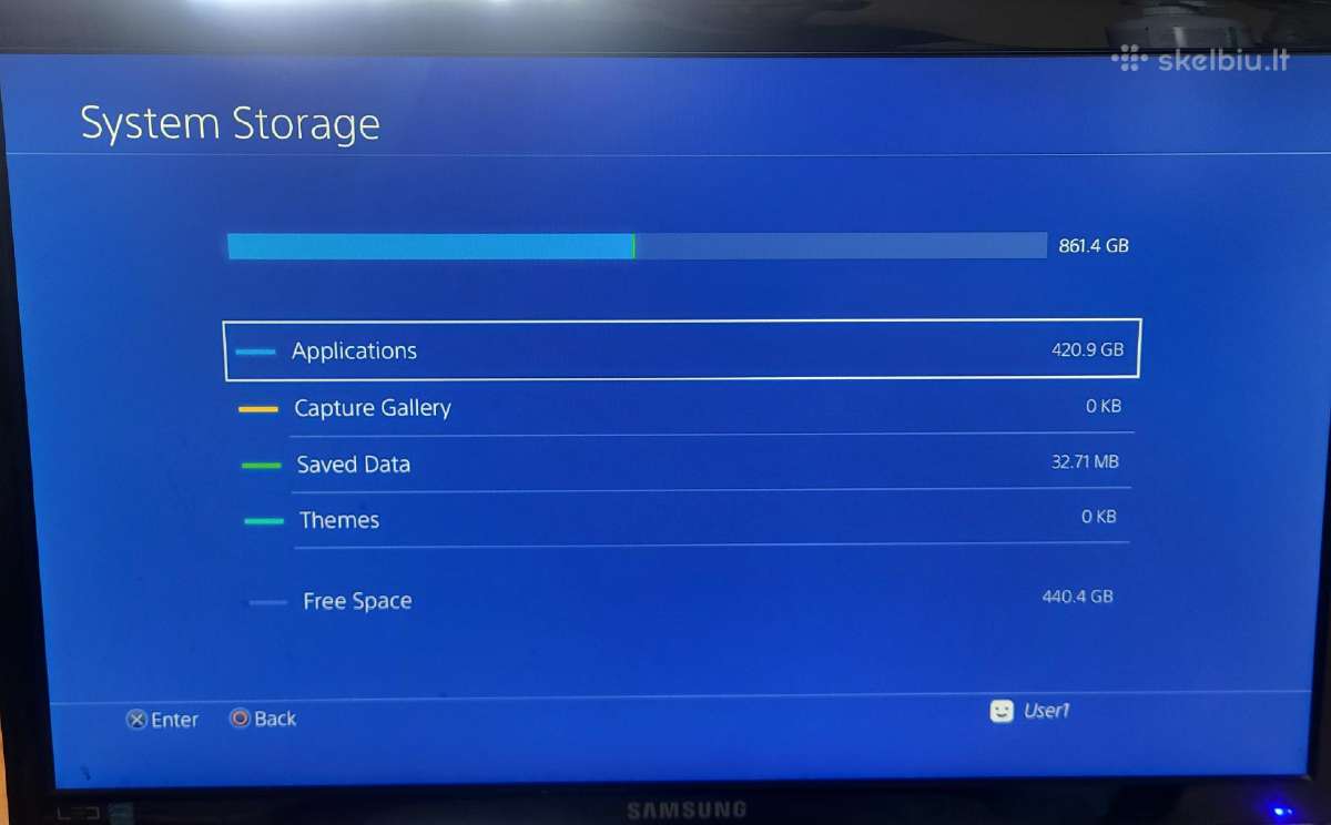 Ps4 1tb Phat console Jailbreak'ed Vue - nuotraukos Nr. 3