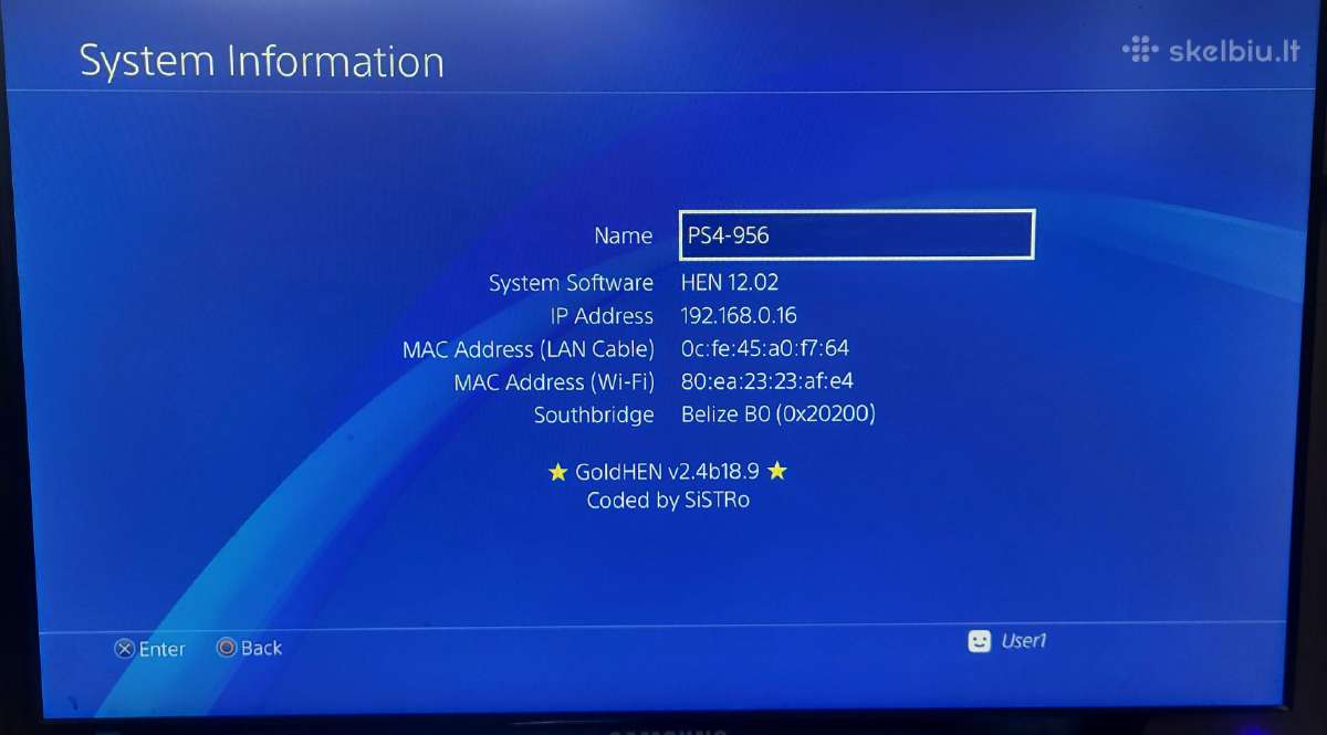 Ps4 1tb Phat console Jailbreak'ed Vue - nuotraukos Nr. 4