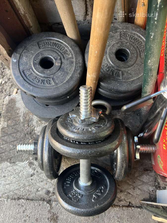 Hanteliai 2x8kg metaliniai