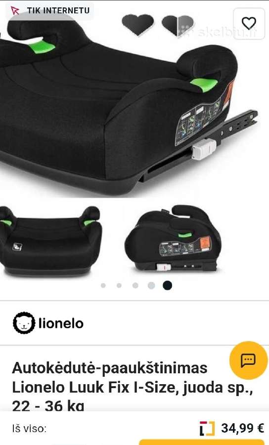 Autokeduke-paaukštinimas Lionelo Fix, 22-36 kg