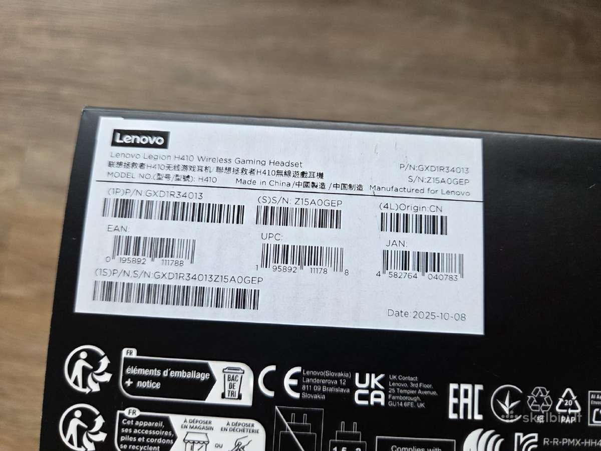 Lenovo Legion H410 Gxd1r34013 ausinės - nuotraukos Nr. 2