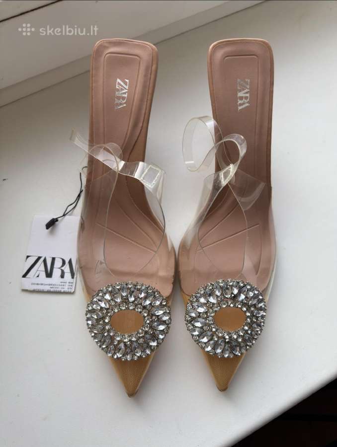 Zara nude spalvos permatomi aukštakulniai 40 dydži