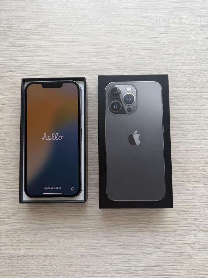 iPhone 13 Pro, pilka spalva, 128 GB