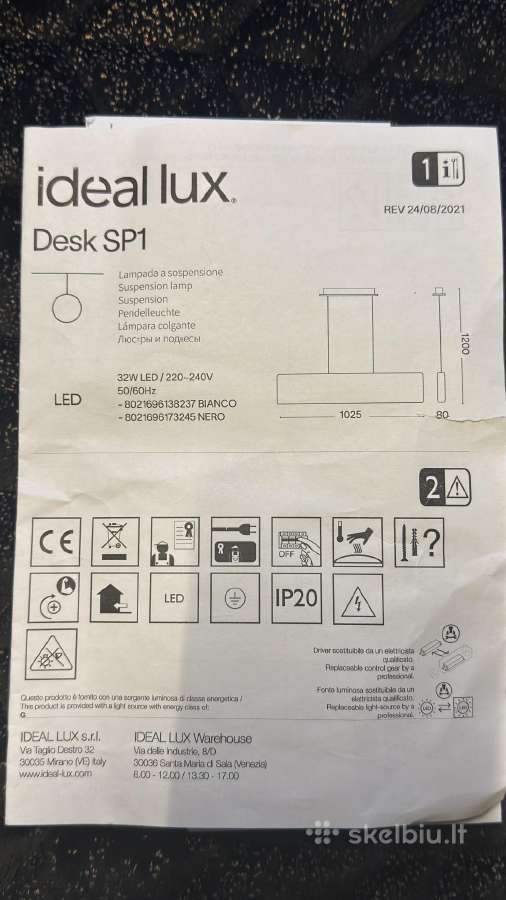 Lubinis šviestuvas Idealux Desk sp1 - nuotraukos Nr. 4