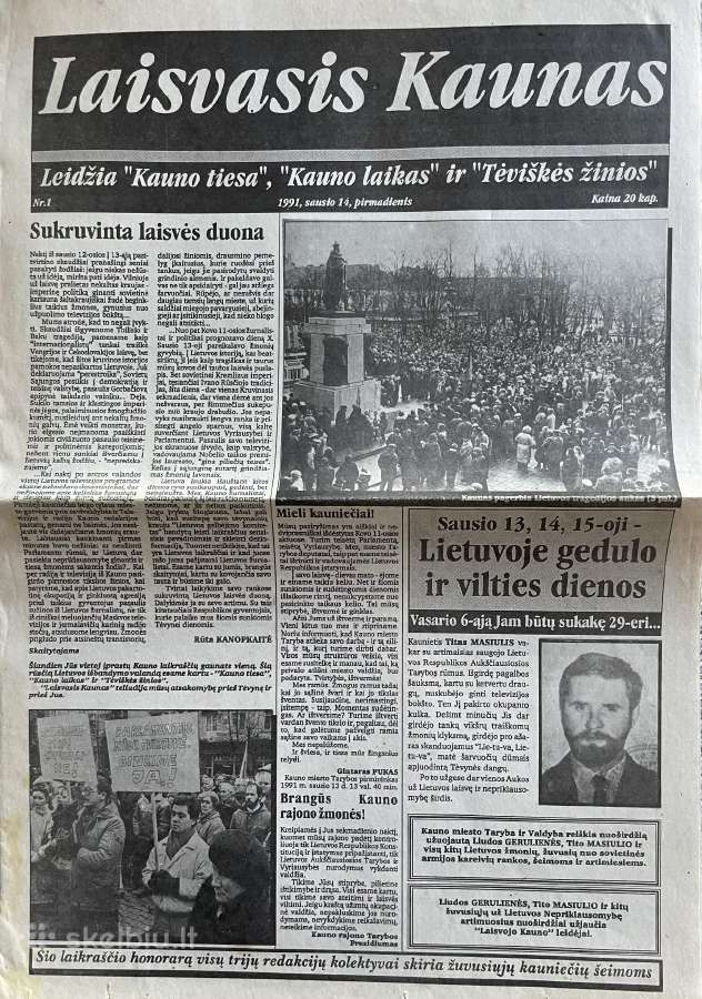 Sausio 13-osios laikotarpio laikraščiai