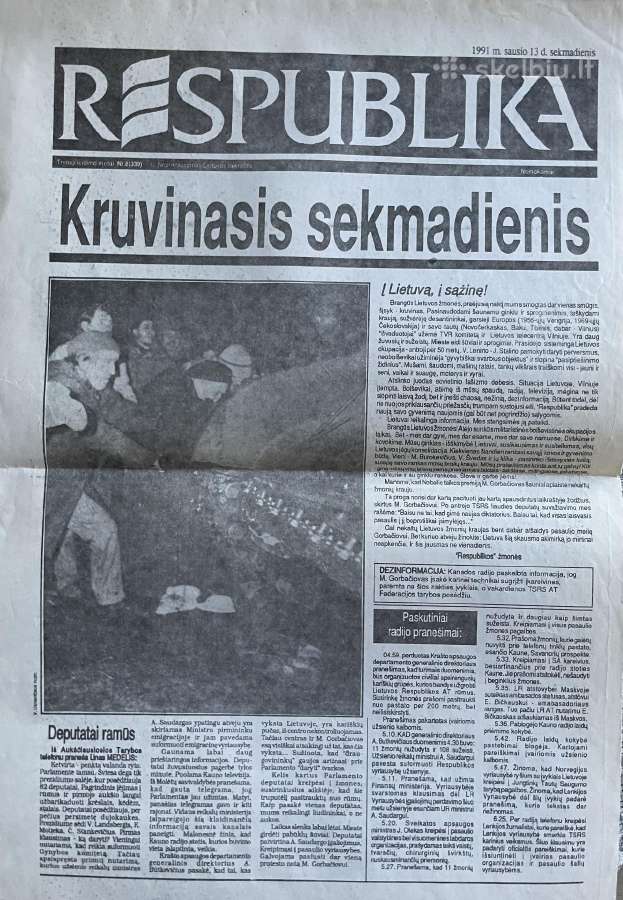 Sausio 13-osios laikotarpio laikraščiai - nuotraukos Nr. 2