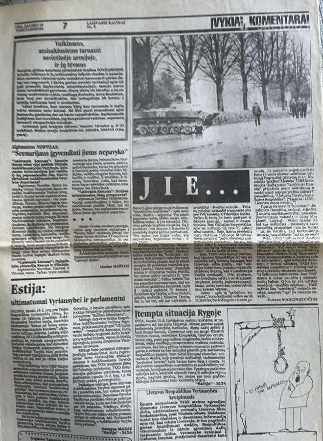 Sausio 13-osios laikotarpio laikraščiai - nuotraukos Nr. 3